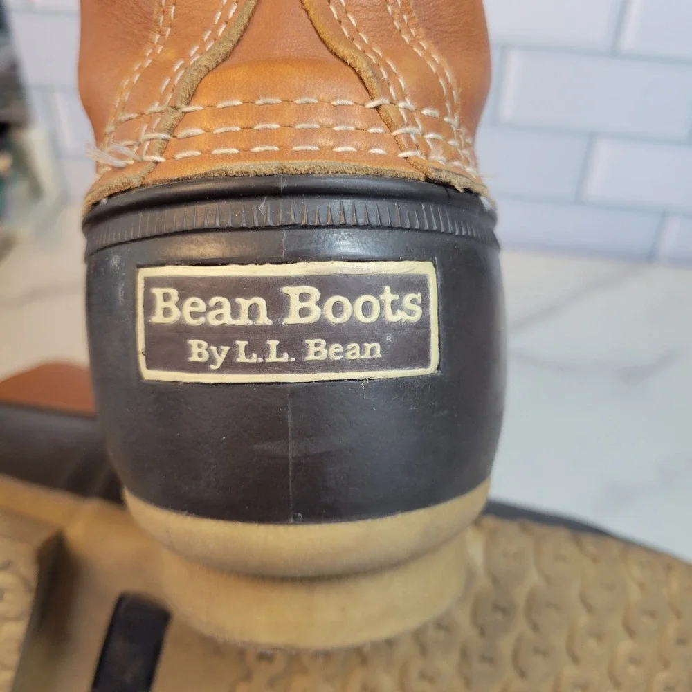 LL Bean Bean Boots Mens Size 12 6 Inch Waterproof Leather Duck Boots USA